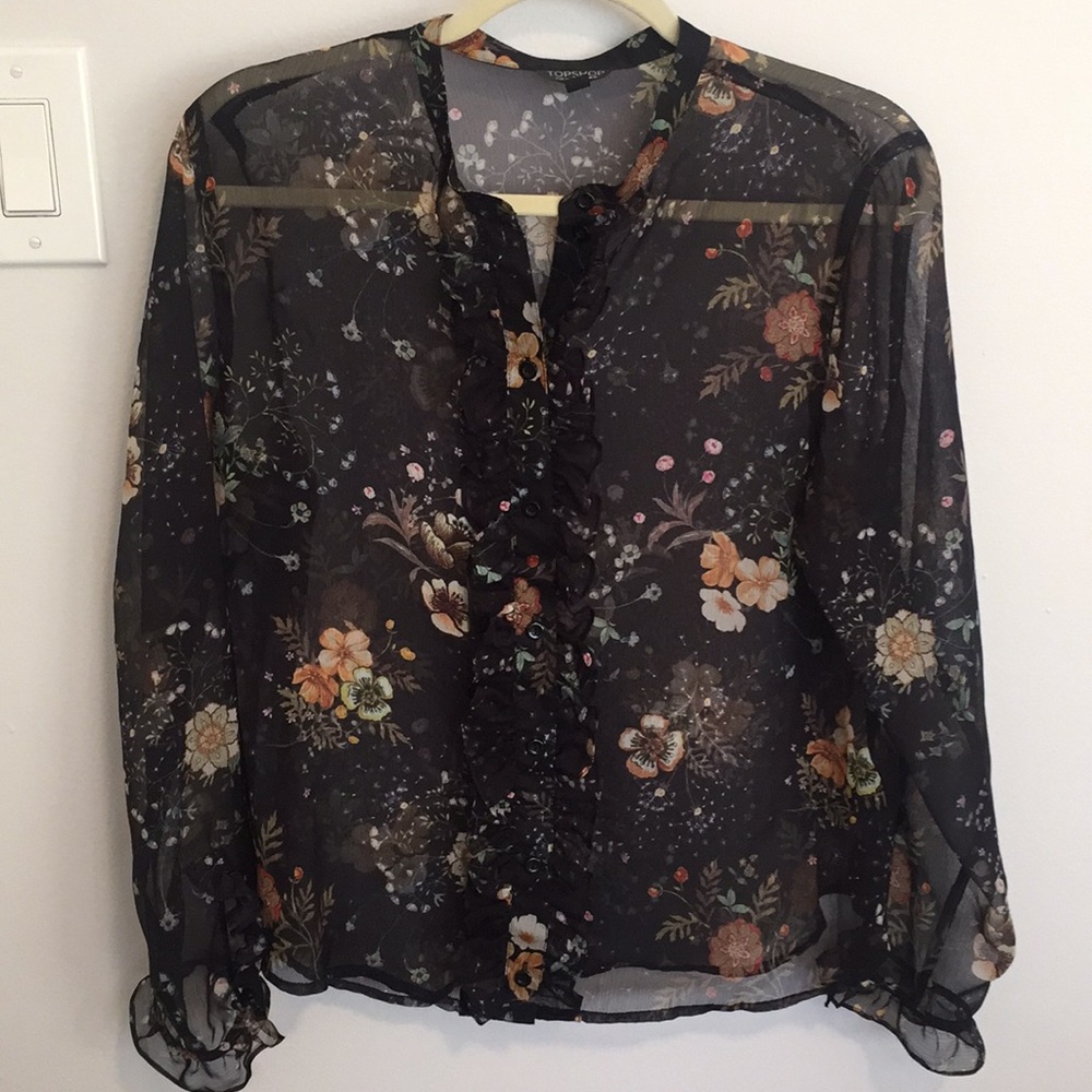 NWOT Topshop Button-up Blouse